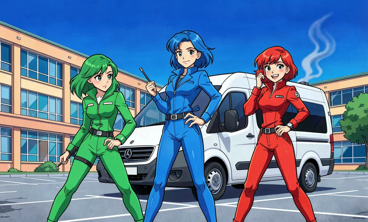 The Totally Spies transformation and gadget system
